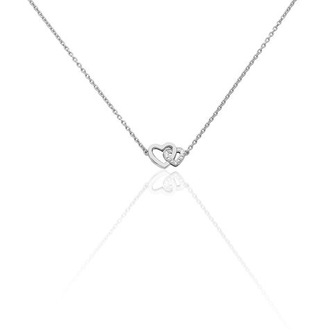 Damen Collier Silber 925 Diamant 0,01ct Herz Belina 42cm - Halsketten Damen | OROVIVO