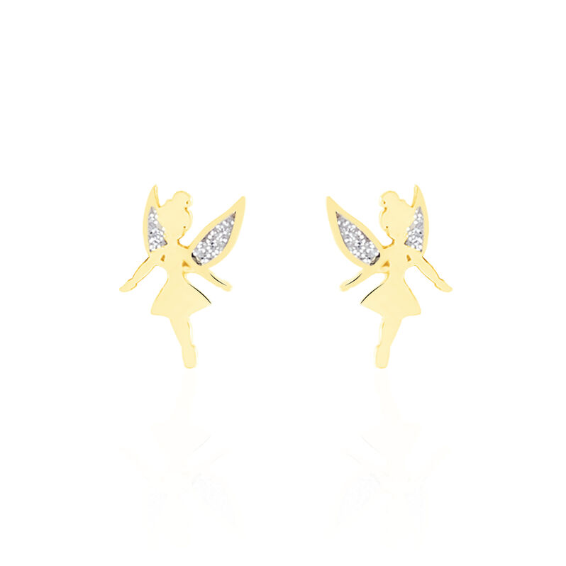 Boucles D'oreilles Or Jaune Phillie Fee - Spannringe Kinder | OROVIVO
