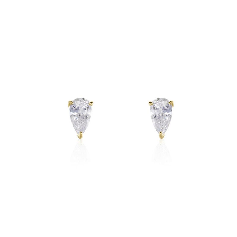 Damen Ohrstecker Gold 375 (9 Karat) Zirkonia Wei&szlig; 0,74 ct - Ohrstecker Damen | OROVIVO