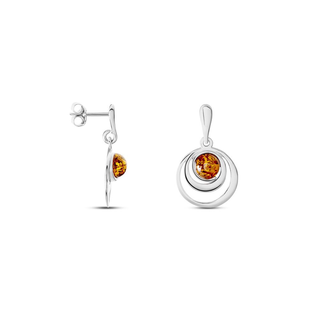 Boucles D'oreilles Argent Cercle Ambres - Spannringe Damen | OROVIVO