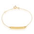 NEBI Kinder ID Armband Gold 375 (9 Karat) Rechteckig