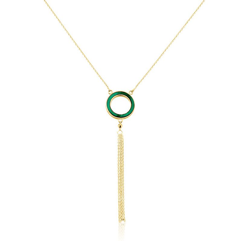 Collier Chila Or Jaune Malachite - Spannringe Damen | OROVIVO