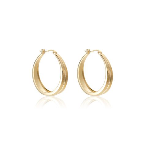 Damen Creolen Messing Gold 750 plattiert 5 Micron - Creolen Damen | OROVIVO