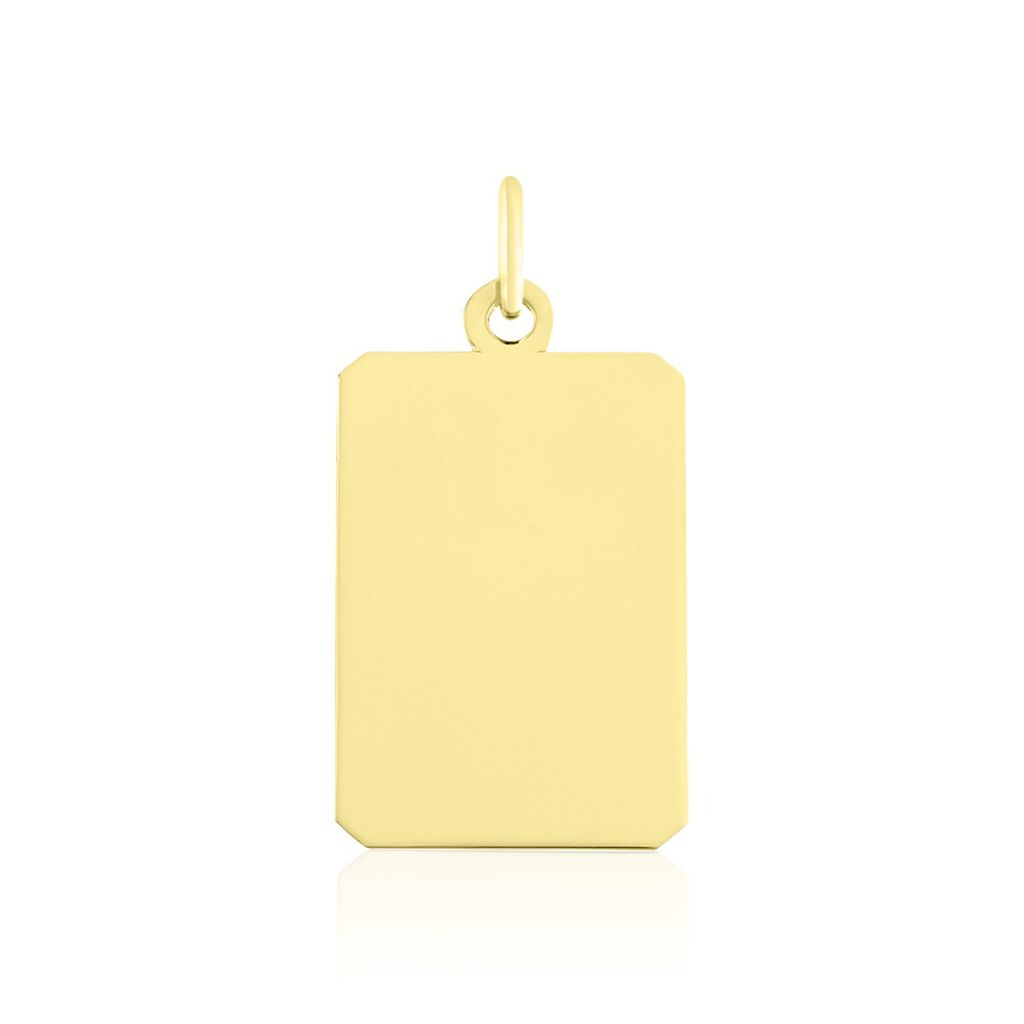 SIRONA GRAVUR Unisex Anhänger Gold 375 (9 Karat) Rechteckig, Anhänger ohne Stein