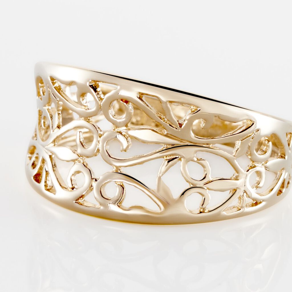 Damenring Messing Gold Vergoldet Ornamente Vili - Ringe Damen | OROVIVO