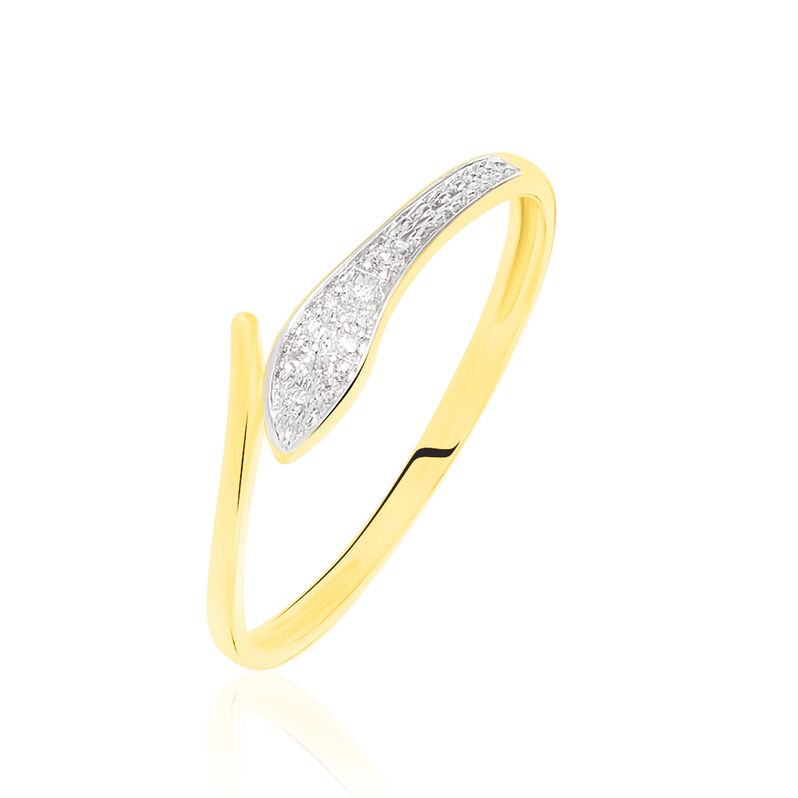 Bague Or Jaune Cateline Diamants - Spannringe Damen | OROVIVO