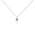 LONE Kinder Collier Silber 925 Glas Blau Blume