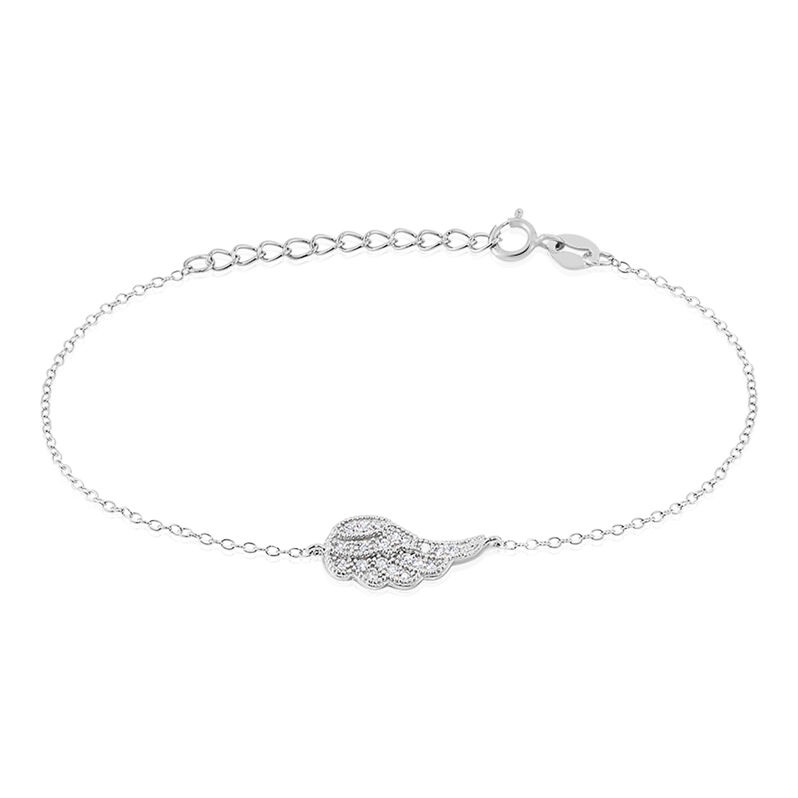 Bracelet Argent Blanc Oxyde De Zirconium - Spannringe Damen | OROVIVO