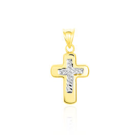Kreuz Anhänger Gold 333 Bicolor Ingrid - Kreuzanhänger Unisex | OROVIVO