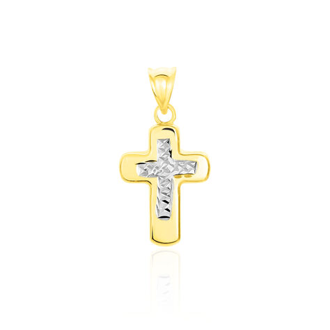Kreuz Anhänger Gold 333 Bicolor Ingrid - Schmuckanhänger Unisex | OROVIVO
