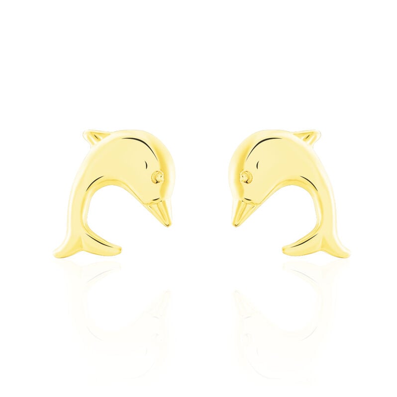 Boucles D'oreilles Puces Fulvie Dauphin Or Jaune - Spannringe Damen | OROVIVO