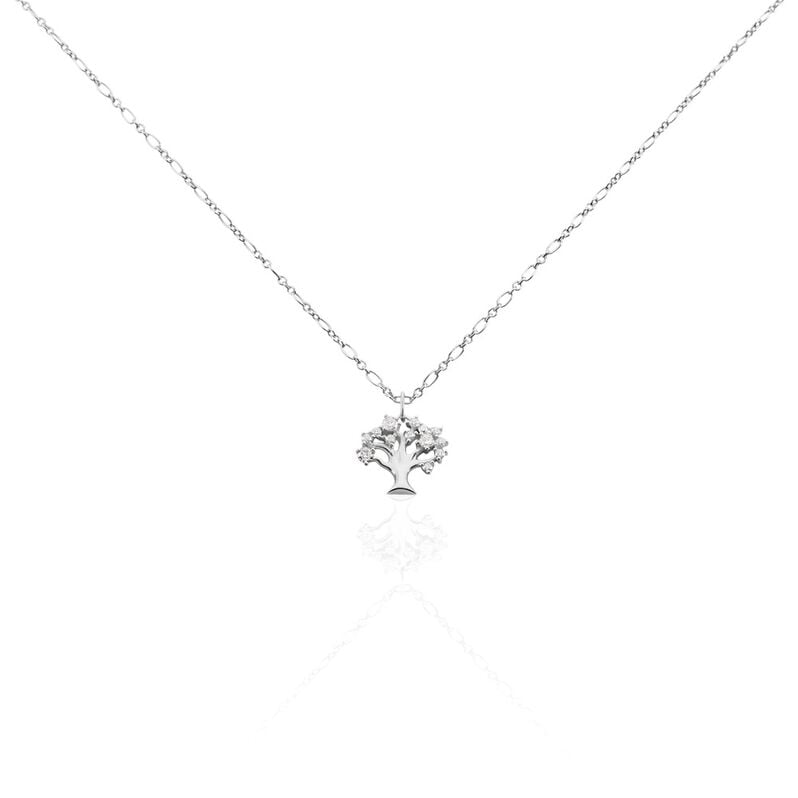 Collier Kozue Argent Rhodié Oxyde De Zirconium - Spannringe Damen | OROVIVO