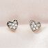 HERZ Kinder Ohrstecker Gold Bicolor 375 (9 Karat) Zirkonia Weiß Herz