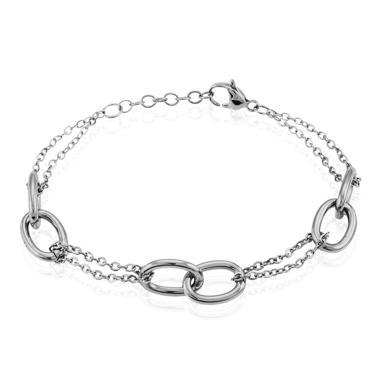 Bracelet Clara Acier Double Chaine - Spannringe Damen | OROVIVO