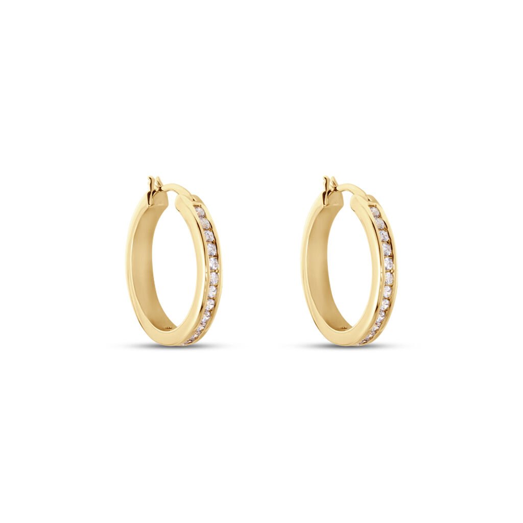 Damen Creolen Vergoldet Zirkonia Marita 20,00mm 3,00mm  - Sommerschmuck Damen | OROVIVO