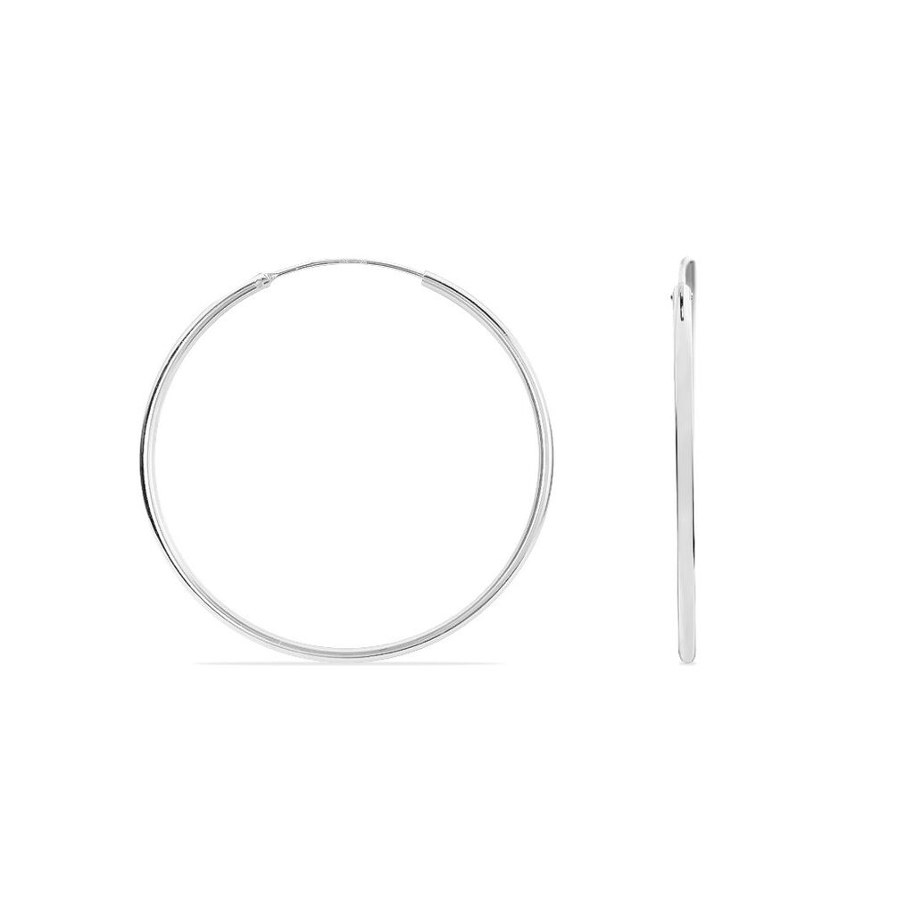 Damen Creolen Silber 925 Rhodiniert - Creolen Damen | OROVIVO