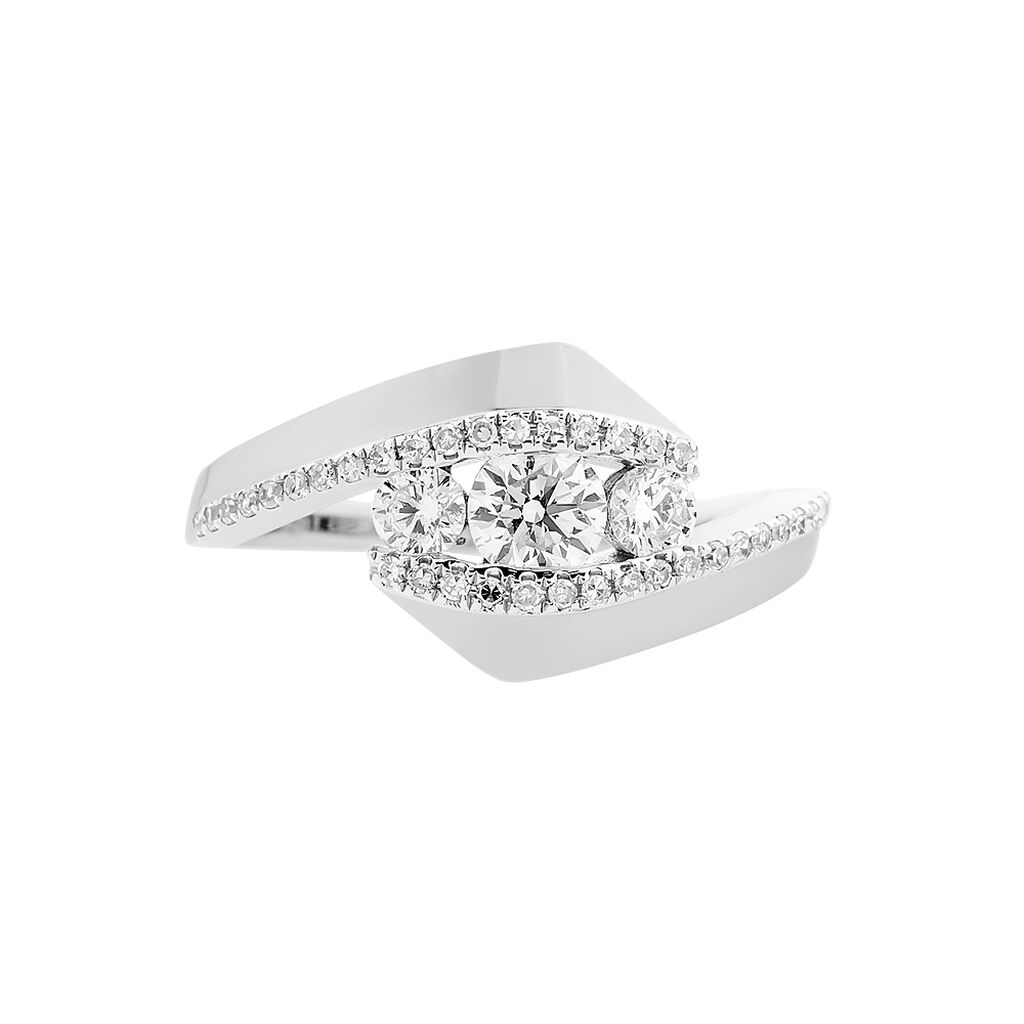 Bague Barbara Or Weiss Et Diamant - Spannringe Damen | OROVIVO