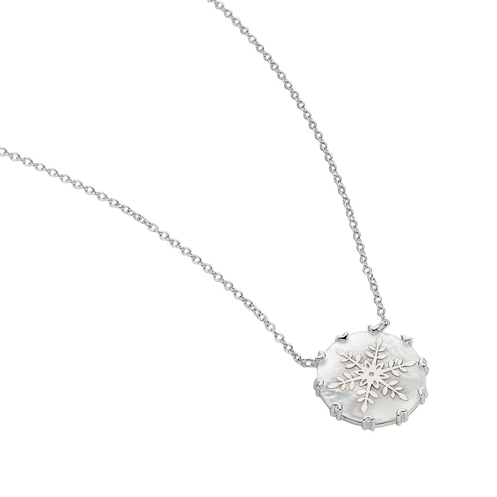Damen Halskette Silber 925 Perlmutt  - Halsketten Damen | OROVIVO