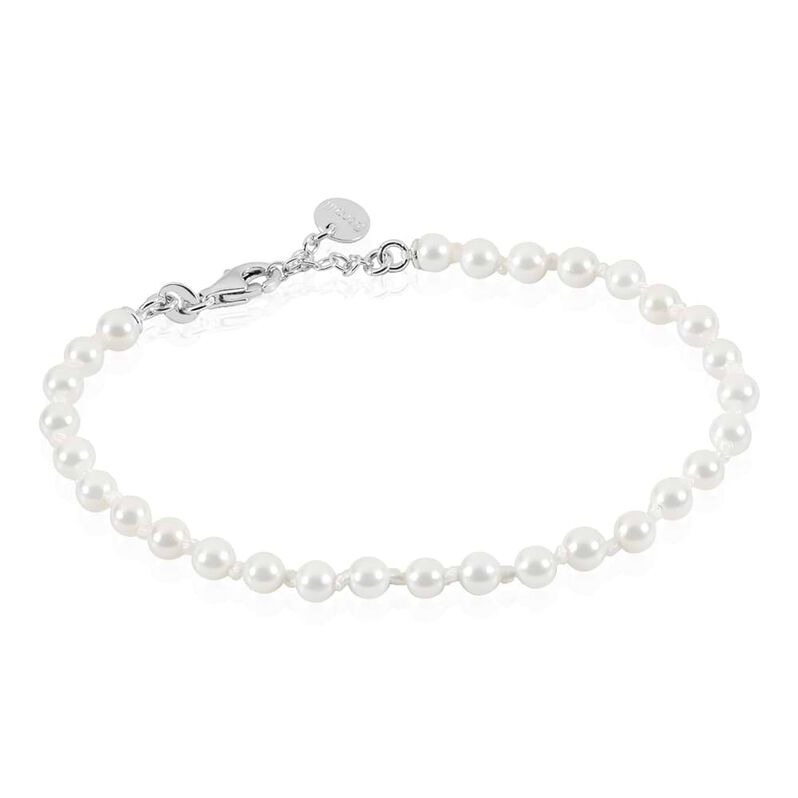 Bracciale Silver Pearls Argento Rodiato Perla sintentica - Spannringe Damen | OROVIVO