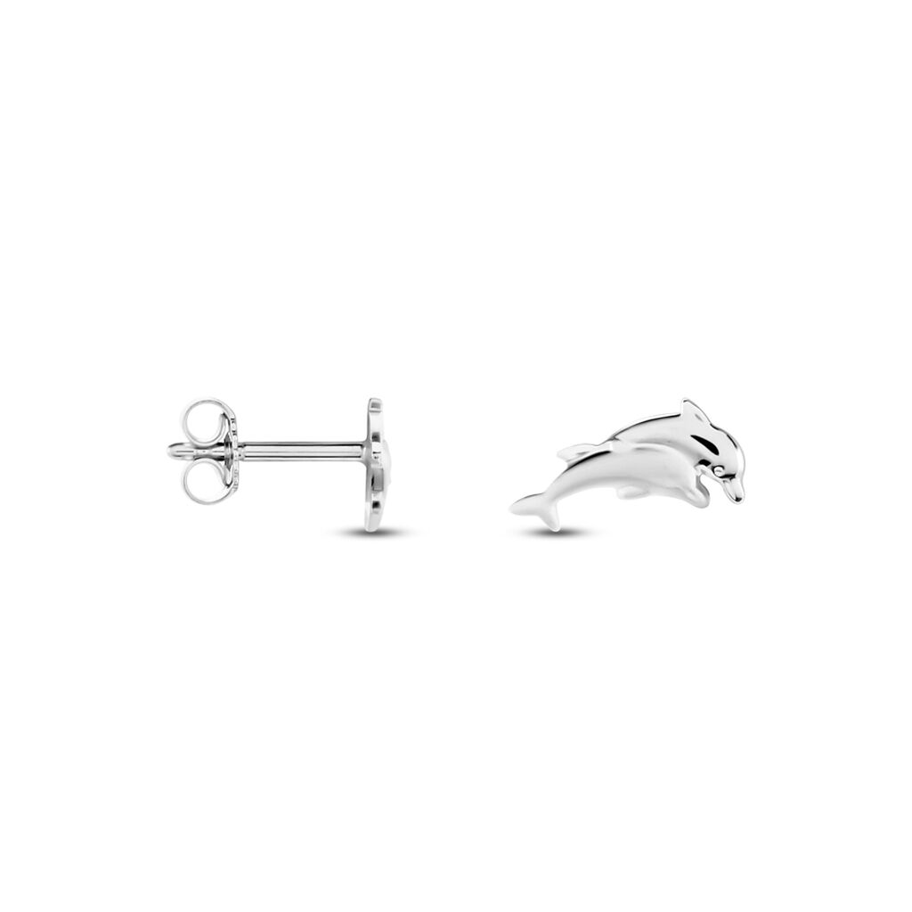 FLIPPY 2 Kinder Ohrstecker Silber 925 Delfin