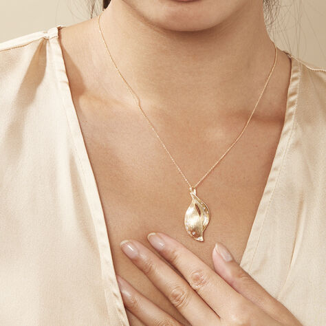 Damen Collier Gold 750 Diamant 0,16ct Welle Marta 2 45cm - Halsketten Damen | OROVIVO