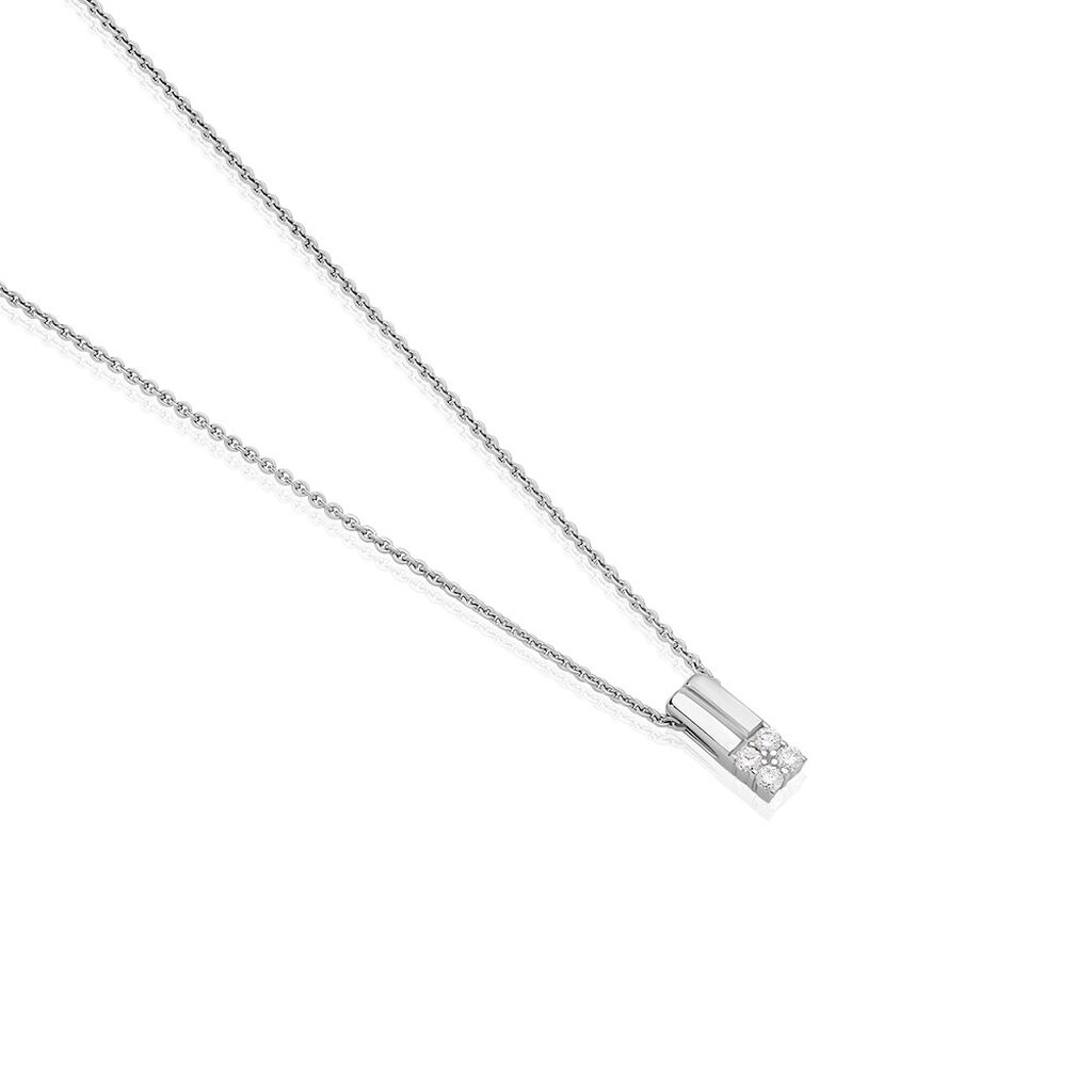 CADENCE Damen Collier Silber Silber 925 Zirkonia Wei&szlig;