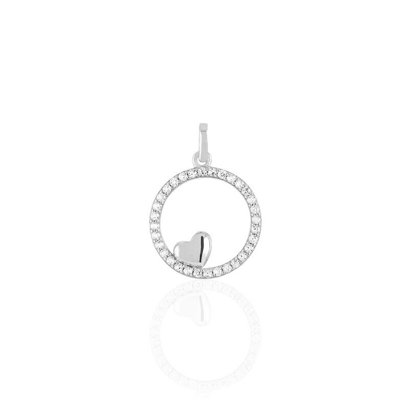 Pendentif Nyima Or Blanc Oxyde De Zirconium - Spannringe Damen | OROVIVO
