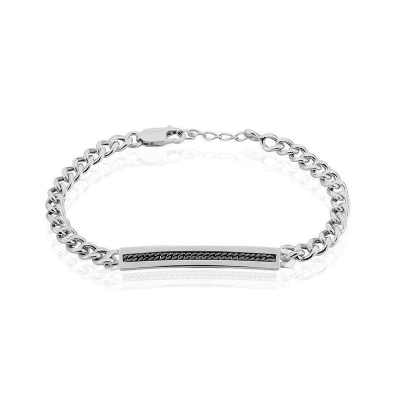 Herren Id Armband Panzerkette Silber 925  - Armbänder mit Gravur Herren | OROVIVO