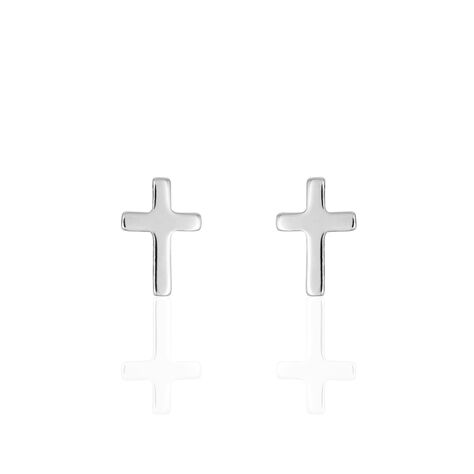 Ohrstecker Silber 925 Rhodiniert Kreuz - Ohrstecker Damen | OROVIVO