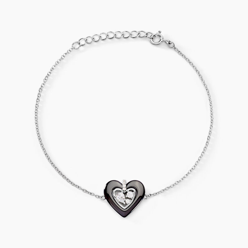 Bracelet Clarah Argent Weiss Céramique Oxyde De Zirconium - Spannringe Damen | OROVIVO