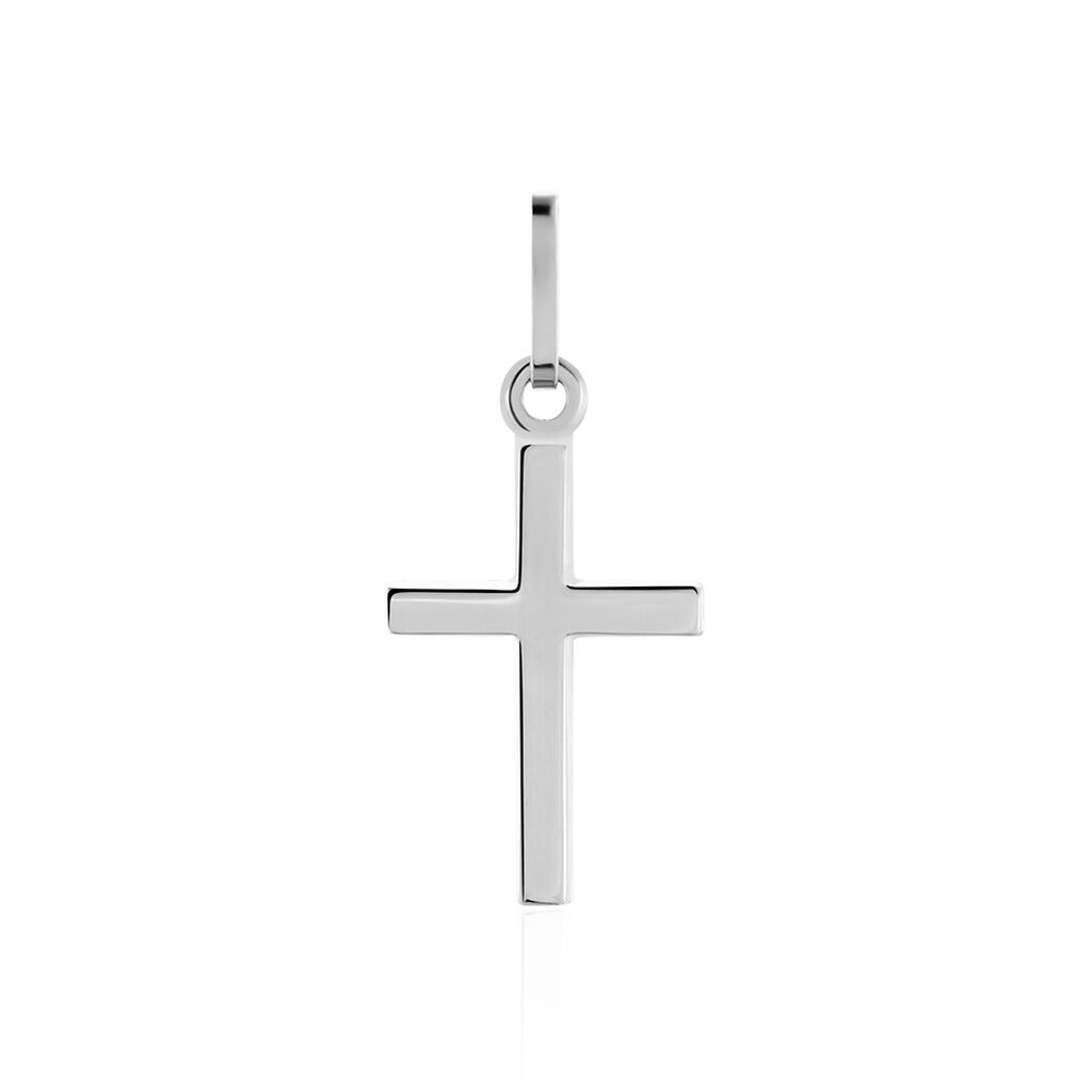 MAIDIS KREUZ 1 Unisex Anhänger Weißgold 375 (9 Karat) Religiöses Kreuz, Anhänger ohne Stein
