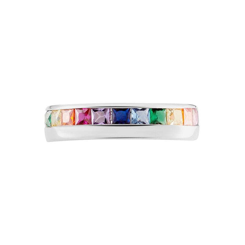 Damen Ring Silber Silber 925 Spinell Rot 0,42ct Barren Tru 5,00mm  - Ringe mit Stein Damen | OROVIVO