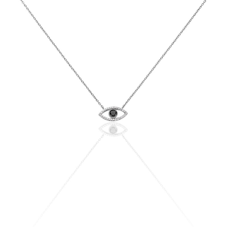 Collier Shemsi Argent œil Ajoure Oxydes - Spannringe Damen | OROVIVO