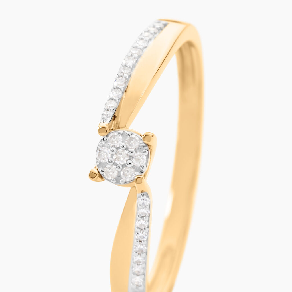 Bague Or Jaune Callysta Diamants - Spannringe Damen | OROVIVO