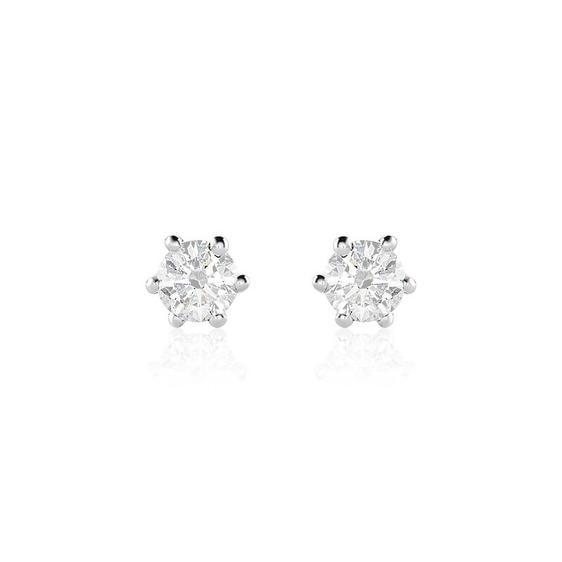 Sonate Damen Ohrstecker Weißgold 585 (14 Karat) Synthetischer Diamant Weiß 0,21 ct - Ohrstecker Damen | OROVIVO