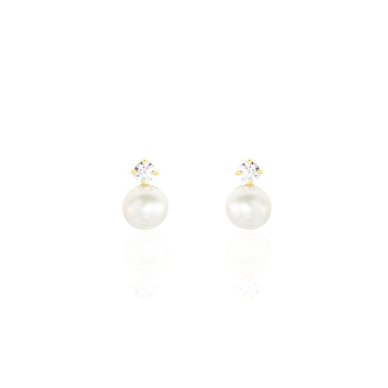 Damen Ohrstecker Gold 375 Zuchtperle Perlmutt Eolande Perle 1  - Ohrstecker Damen | OROVIVO