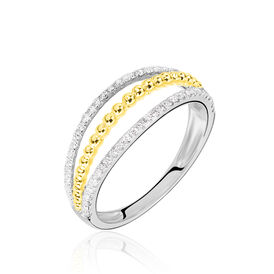 Damenring Gold 750 Bicolor Diamanten 0,26ct - Ringe mit Edelsteinen Damen | OROVIVO