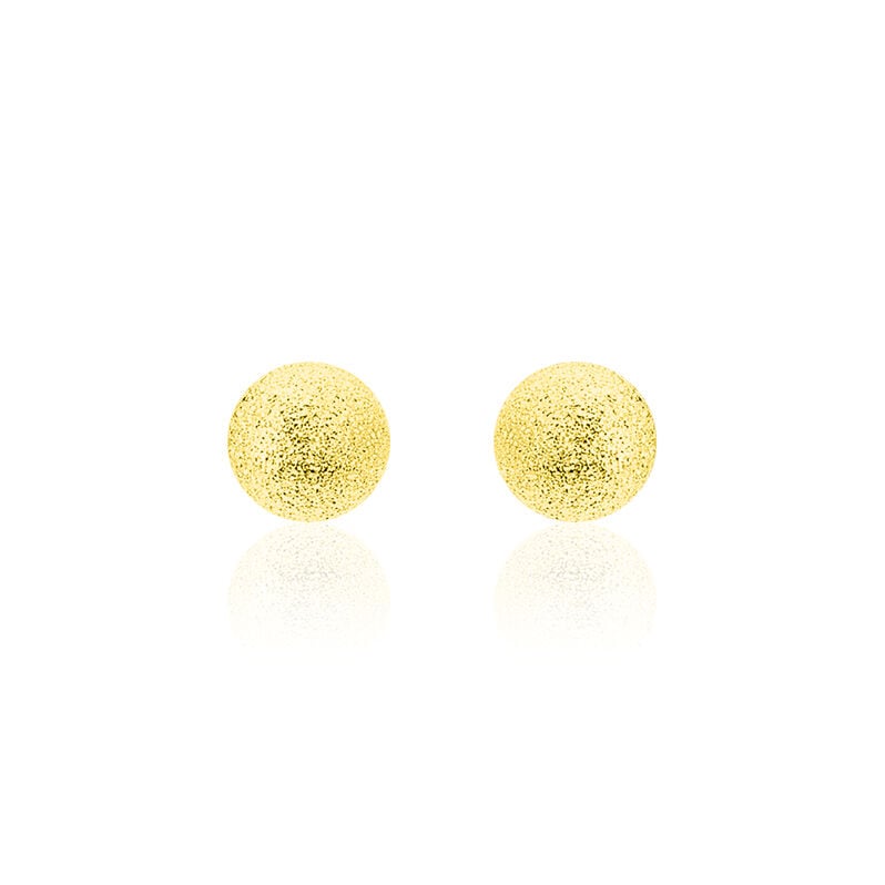 FIDELIA BOULE SAT Damen Ohrstecker Gold 375 (9 Karat) Ball B 6 mm - Ohrstecker Damen | OROVIVO