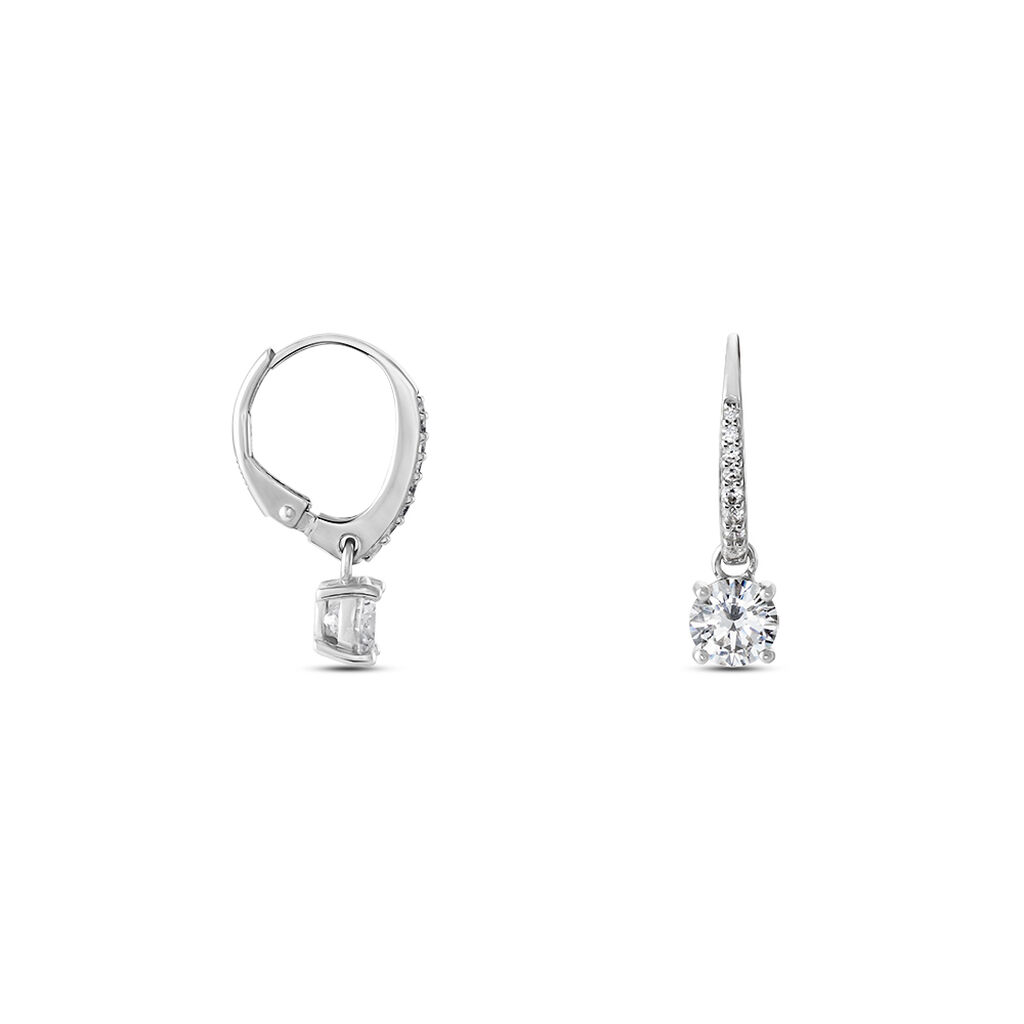 Damen Ohrringe Lang Silber 925 Zirkonia  - Ohrhänger Damen | OROVIVO