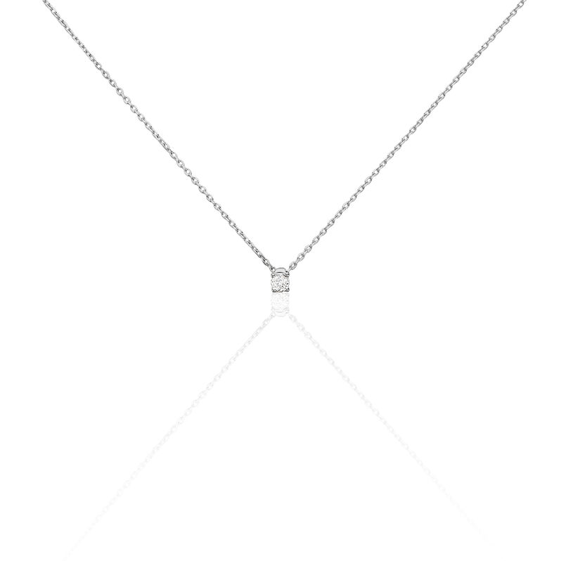 Illusion Damen Collier Wei&szlig;gold 375 (9 Karat) Diamant Wei&szlig; 0,06 ct - Halsketten Damen | OROVIVO