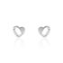 LILITH HERZ 5 Kinder Ohrstecker Silber 925 Zirkonia Weiß Herz