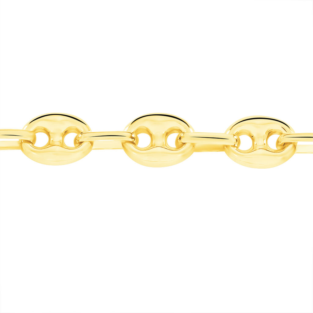 Collier Dami Maille Grain De Cafe Or Jaune - Spannringe Herren | OROVIVO