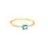 Oxicean Damen Ring Gold 375 (9 Karat) Zirkonia Blau Viereck