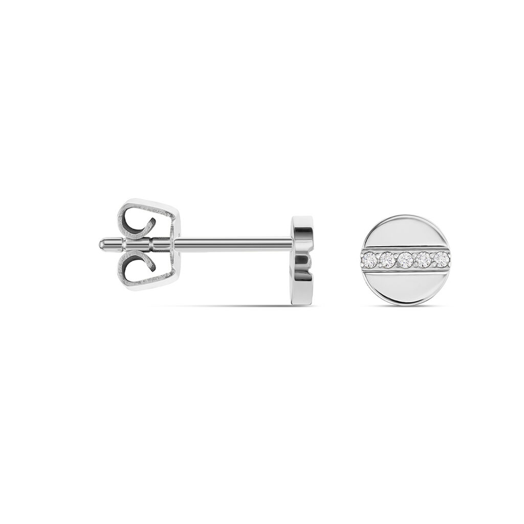 Damen Ohrstecker Titan Zirkonia Kreis Crystal 6,00mm  - Ohrstecker Damen | OROVIVO