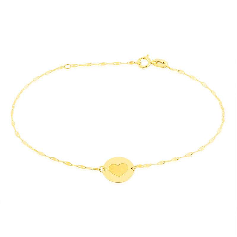 Bracelet Or Jaune Ange Pastille Coeur - Spannringe Damen | OROVIVO