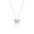 SUNA Damen Collier Silber 925 Zirkonia Wei&szlig; 0,34 ct Schmetterling