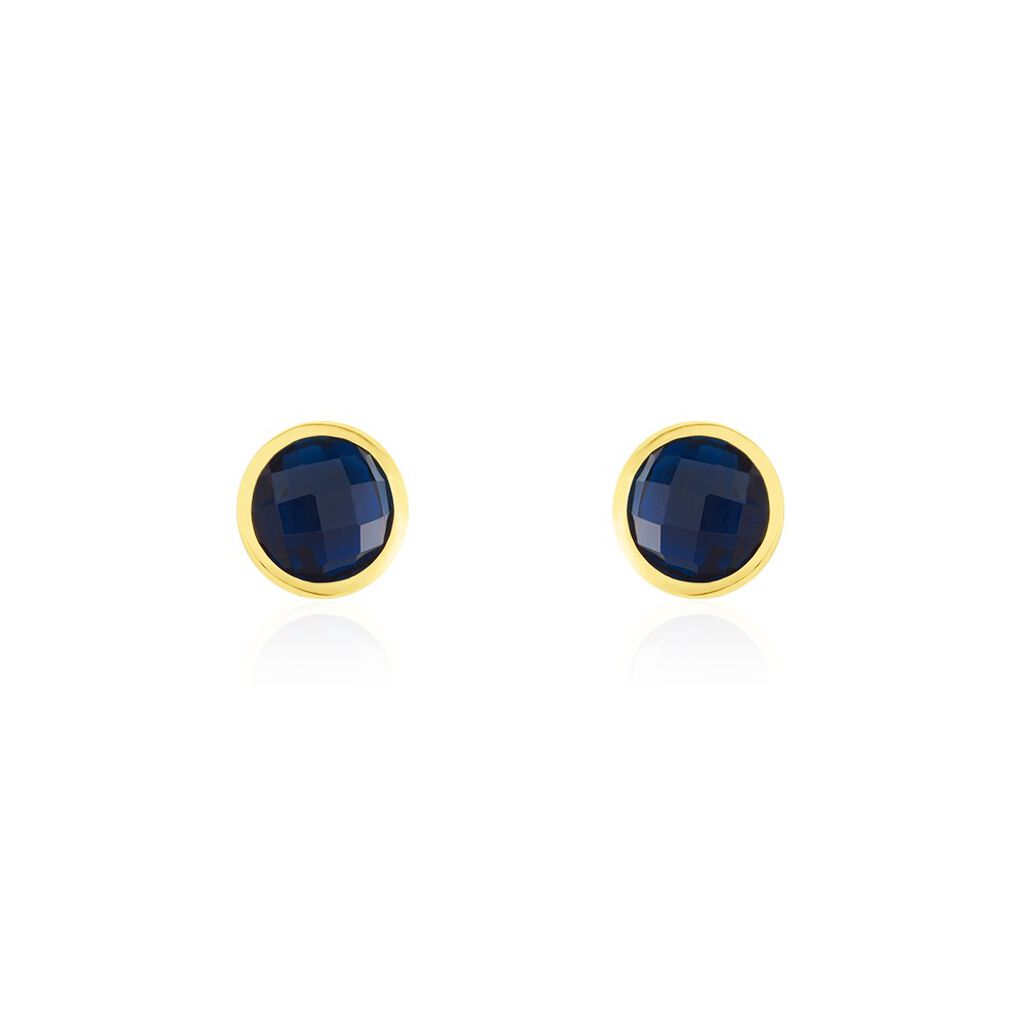 Damen Ohrstecker Gold 375 Topas Londonblau 2,46ct Ellie  - Ohrstecker Damen | OROVIVO