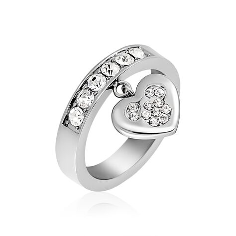 Damen Ring Edelstahl  Kristall Weiß   Minnie Heart    - Ringe mit Stein Damen | OROVIVO