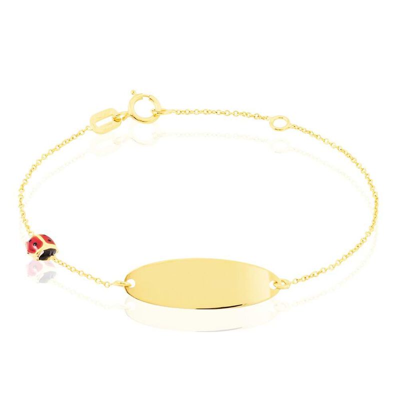 Bracciale bambino in oro e smalto rosso Coccinelle - Spannringe  | OROVIVO