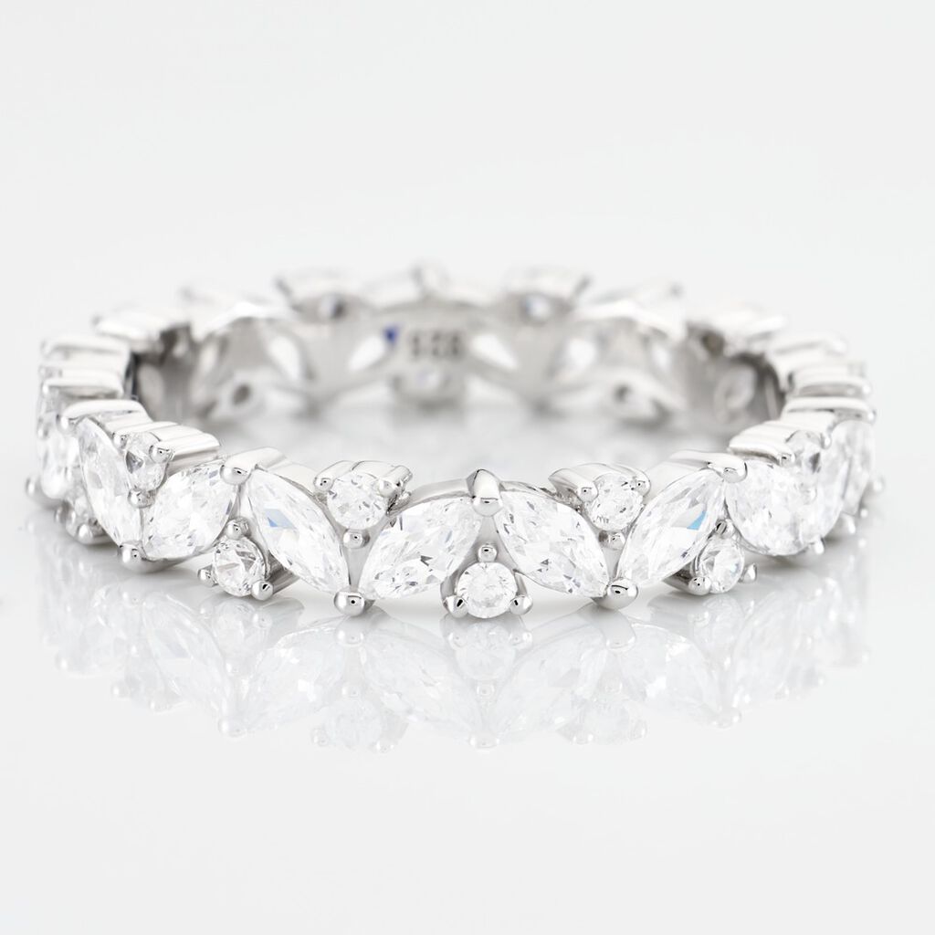 EVELYNN Damen Ring Silber 925 Zirkonia Wei&szlig; 2,34 ct B 3,5 mm